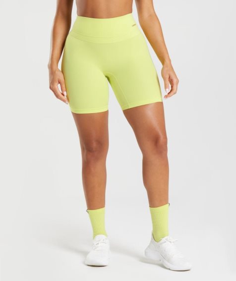 Women's Gymshark Whitney Cycling Shorts Yellow | CA 603875